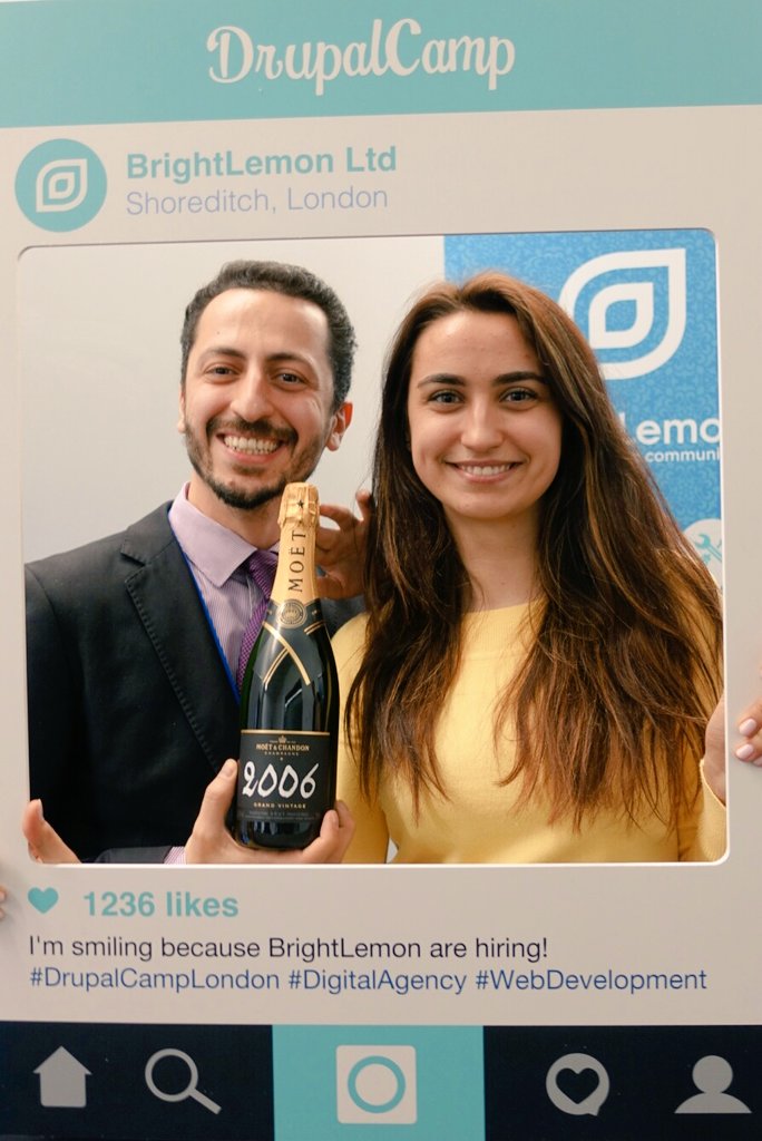 annaradulovski's tweet photo. We want the champagne 🍷 @Segments  #brightlemon @brightlemon #dclondon #dclondon2017 #drupalbusiness https://t.co/TM8G5OO3X2