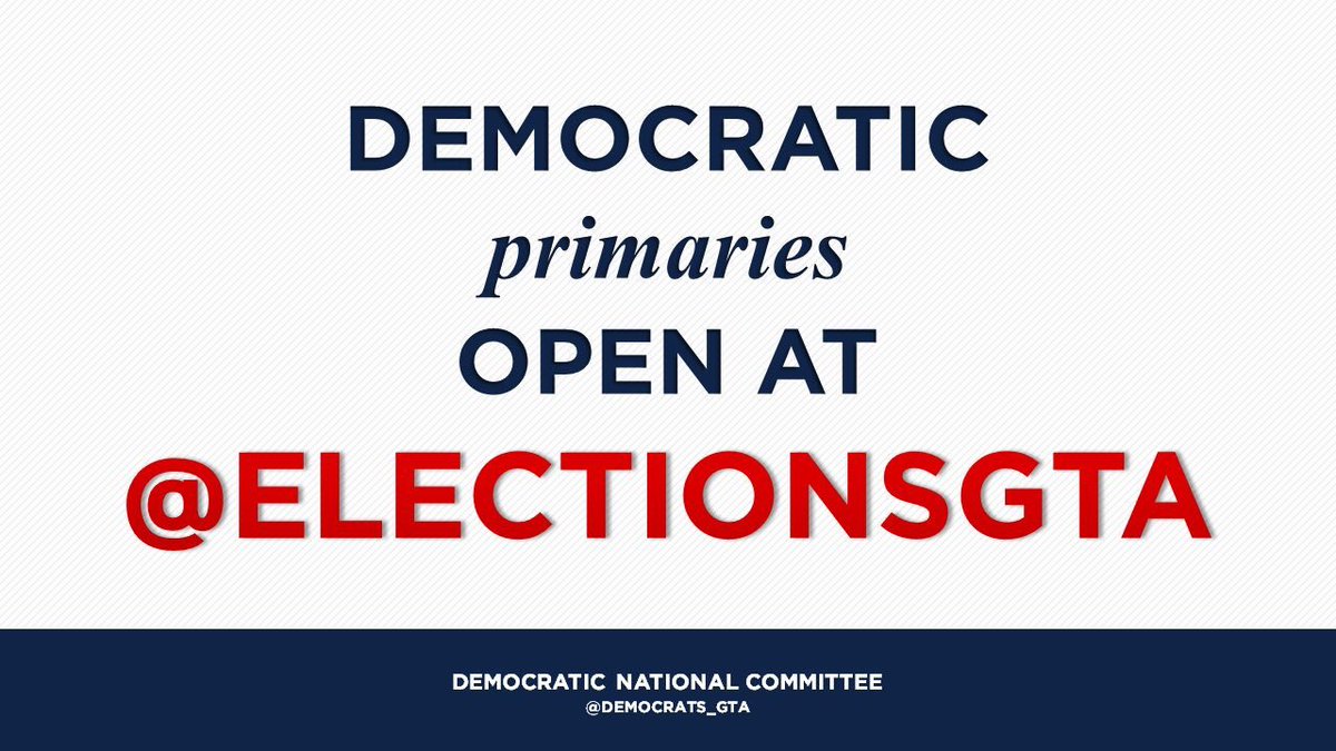 DNCgta's tweet image. Democratic Party primaries for Governor of San Andreas open now at @ElectionsGTA.