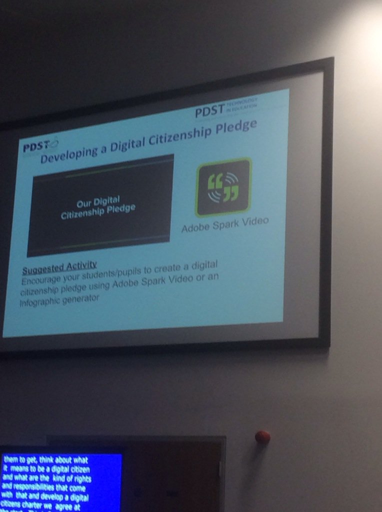 7MJB's tweet image. Digital Citizenship from @0812Siobhan &amp;amp; Sinéad O'Sullivan, @PDST_TechinEd #cesicon17