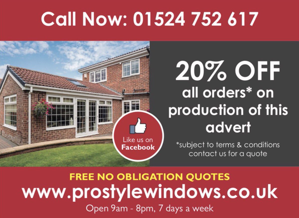 Like us on Facebook! Contact us now for amazing deals on windows and doors!#HomeImprovement #conservatories #compositedoors
