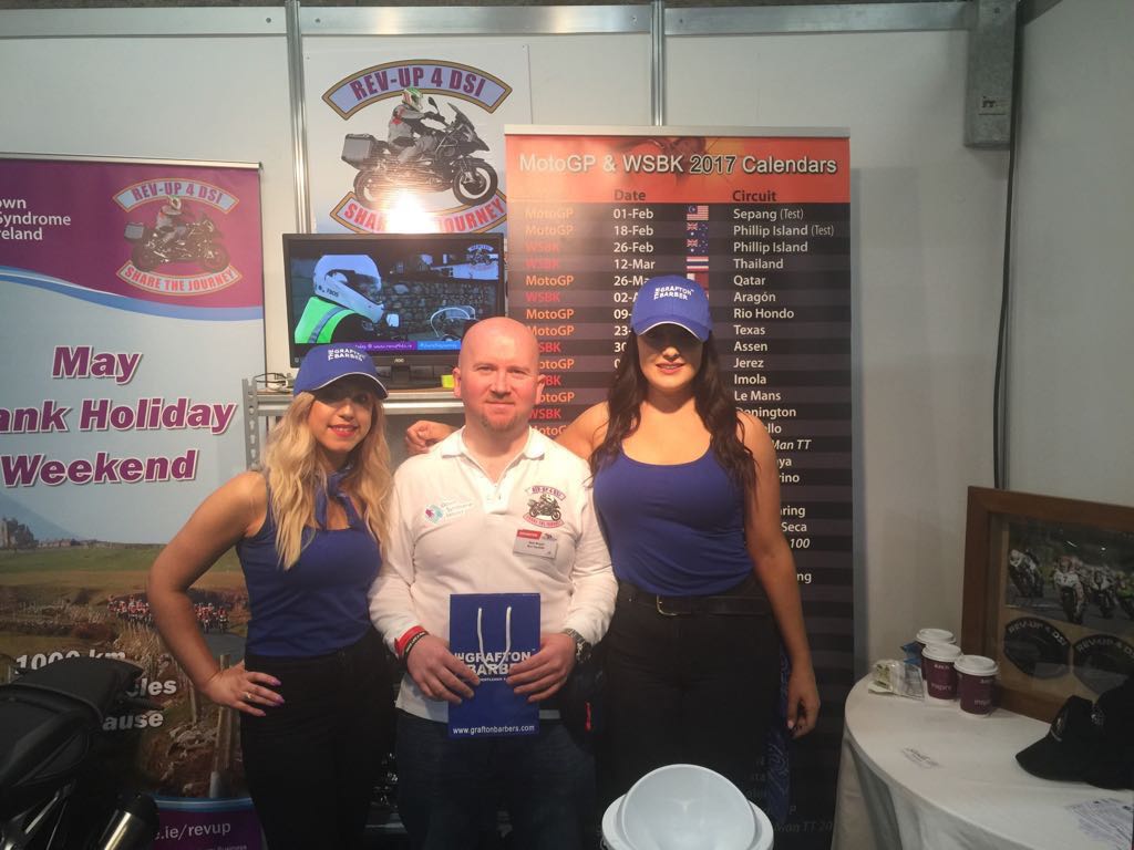 Many thanks to <a href="/GraftonBarber/">The Grafton Barber</a> for their kind donation to <a href="/DownSyndromeIRL/">Down Syndrome IRL</a> 

We're  at stand F4 at the @irishbikeshow17 

Pop by and say hi