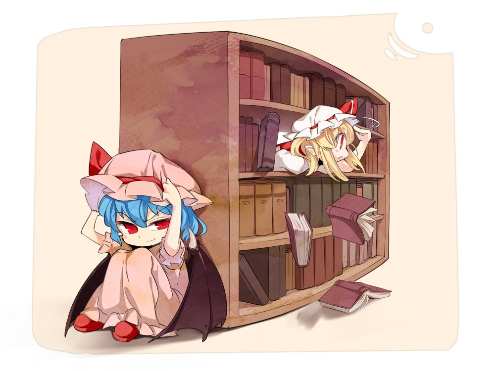 フランドール・スカーレット ,レミリア・スカーレット 「かくれんぼ 」|あすとらのイラスト