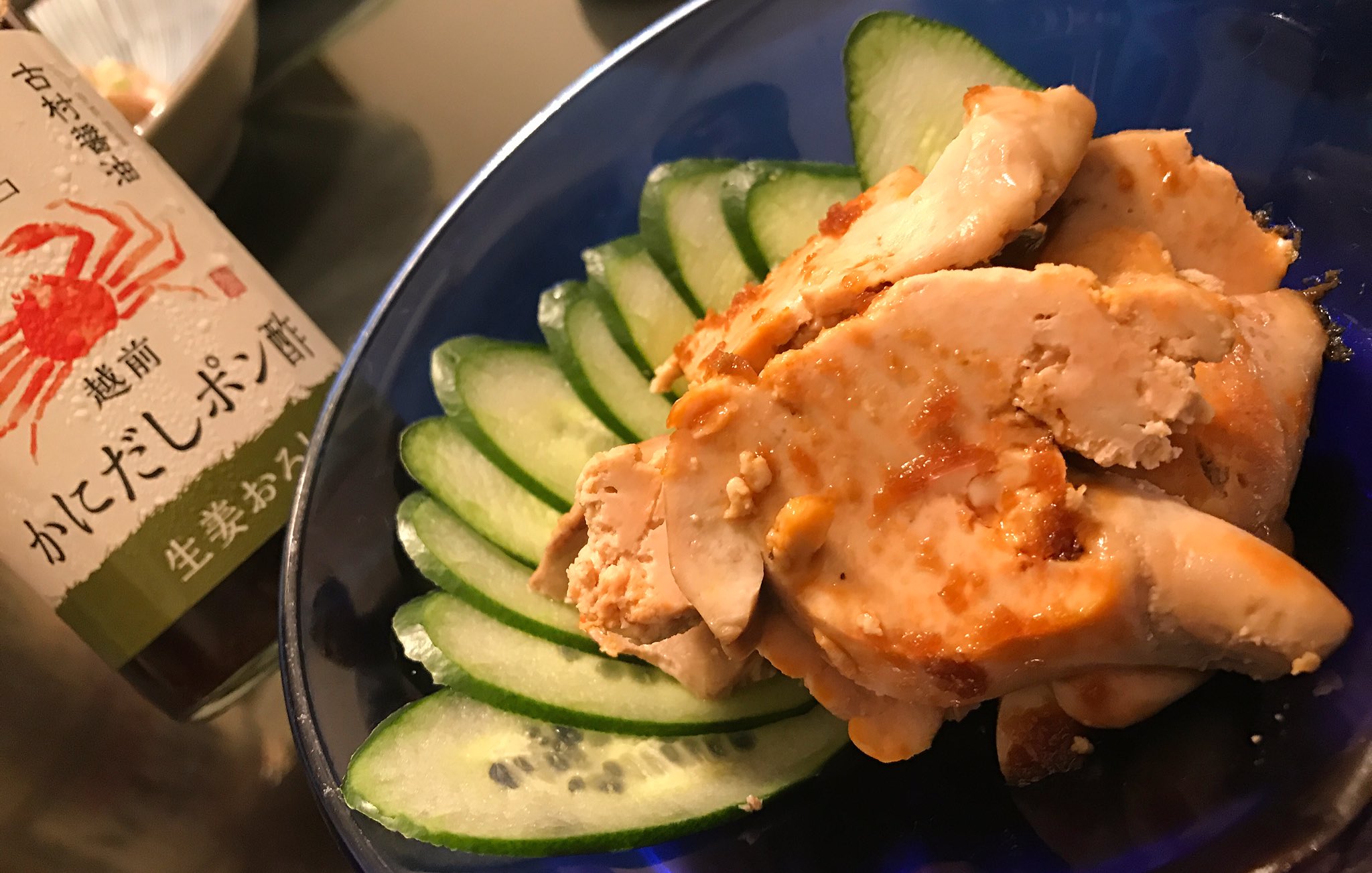 フィフィ アジのなめろう キュウリのスティック あん肝ポン酢 あとアジのあらで出汁をとった大根を作ったよ T Co Knwu2nr5kp Twitter