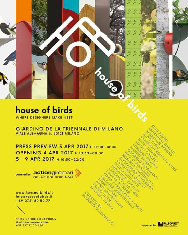 House_ofBirds's tweet photo. Just one more month to the next #MilanDesignWeek😍Ready to visit House of Birds exhibit in @LaTriennale @fuorisalone? #buonsabato #4marzo https://t.co/ZVcdsRHHNg