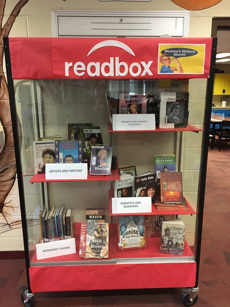 YoungMiddleHCPS's tweet image. The #readbox has been updated for #WomensHistoryMonth! #hubofschool #librariesmatter