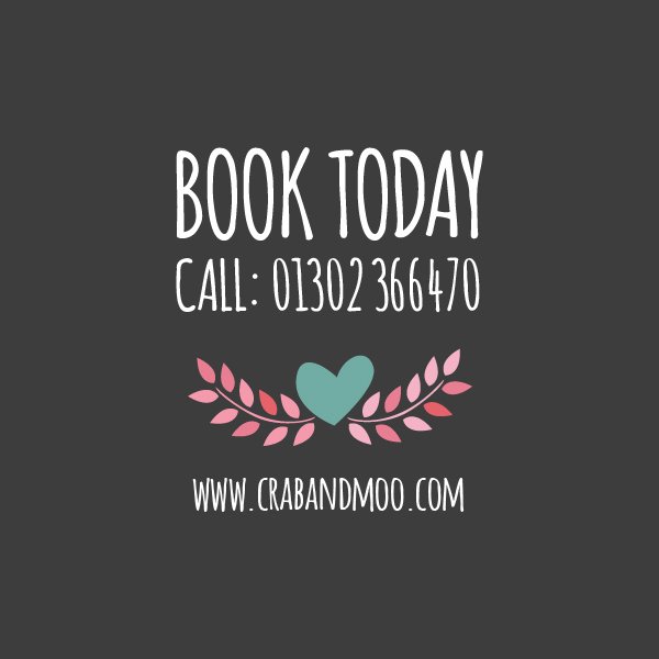 CrabandMoo's tweet photo. Give mum a real treat this Mother's Day 💗 All mums will receive a FREE box of Roses. Booking is essential.
#mumstreat #mothersday #26thmarch https://t.co/LejwWGI6rR