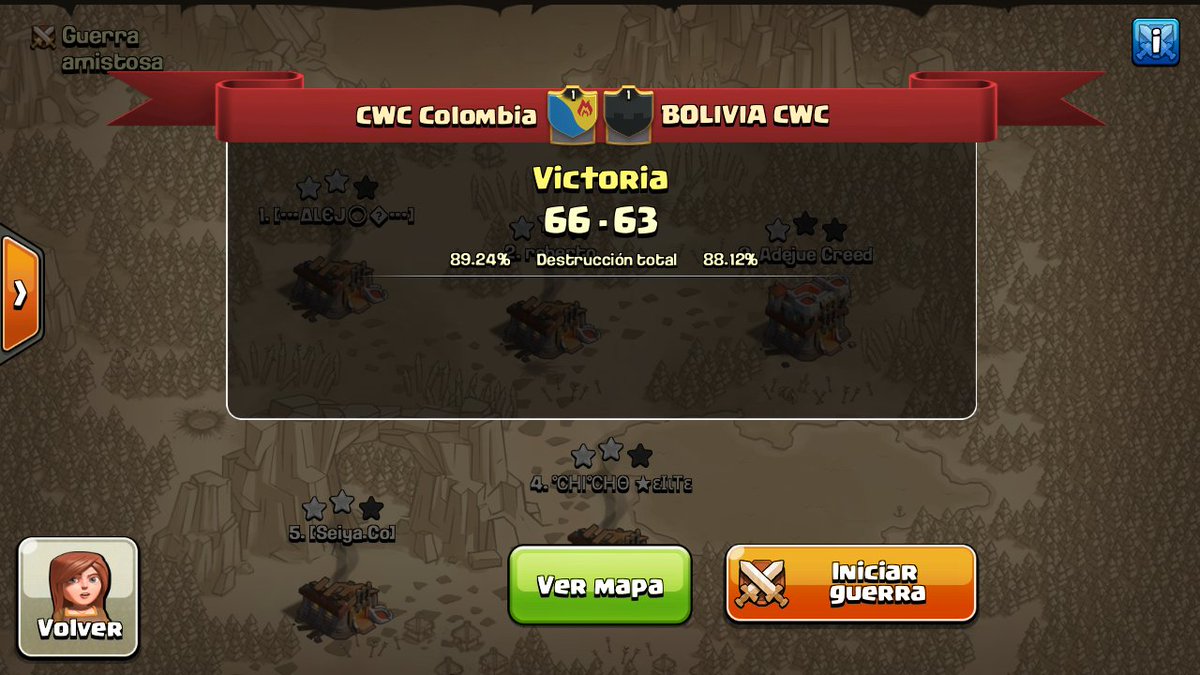 Así termina esta excelente guerra de preparación, con pleno a th11, gracias <a href="/BoliviaCoC/">BOLIVIA</a> por la entretenida guerra. @championshipcoc