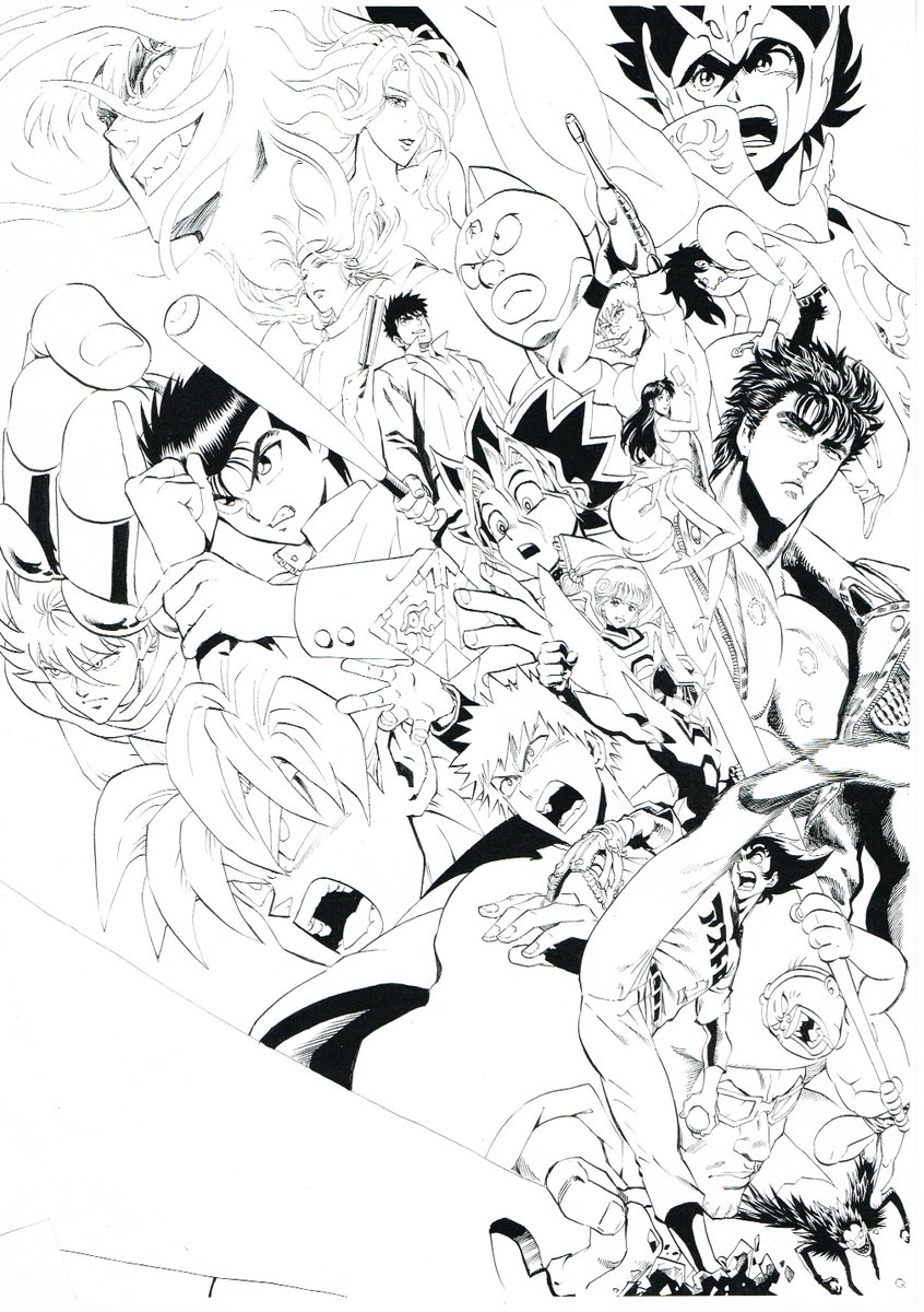 村田雄介 少年ジャンプ ポスター 2000号 記念 宇宙激闘