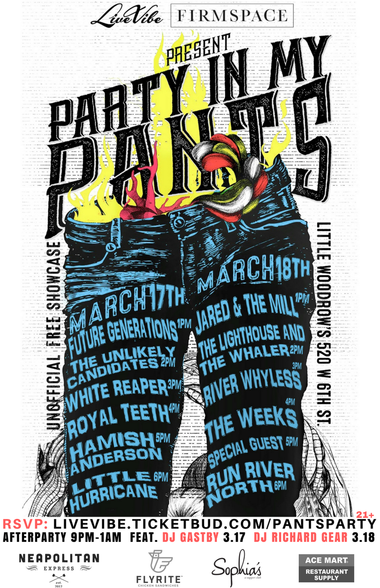 "Party in my Pants" in happenin' 3.17 &amp; 3.18 in #ATX - Thanks <a href="/sophiasATX/">sophiasATX</a> @<a href="/AceMart/">Ace Mart Restaurant Supply</a> <a href="/FlyriteChicken/">FlyriteChicken</a> <a href="/NeaExpress/">Neapolitan Express</a> RSVP goo.gl/kio5py