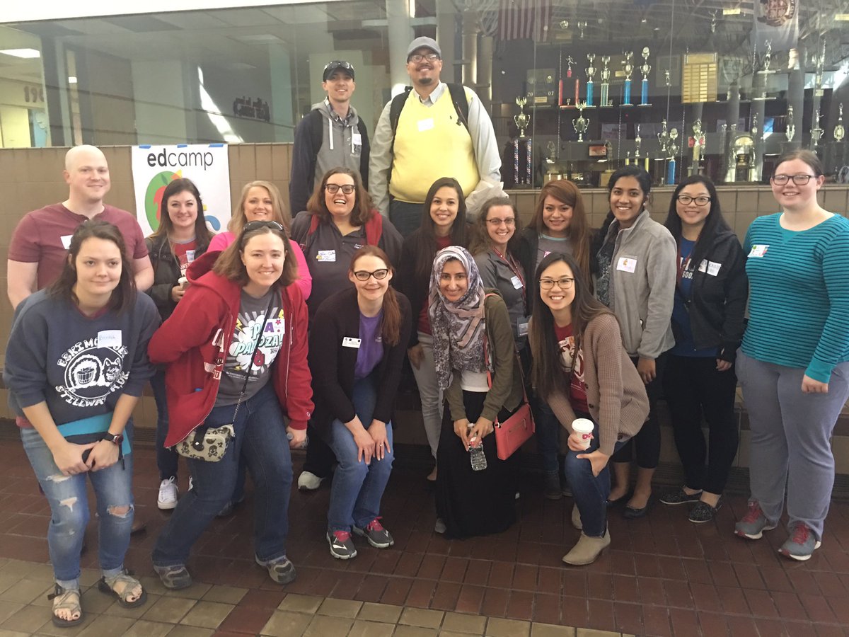 DrTerriC's tweet photo. @OUEducation #edcampokc students and alums. A good crowd many missing. https://t.co/ArNrhyqHo5