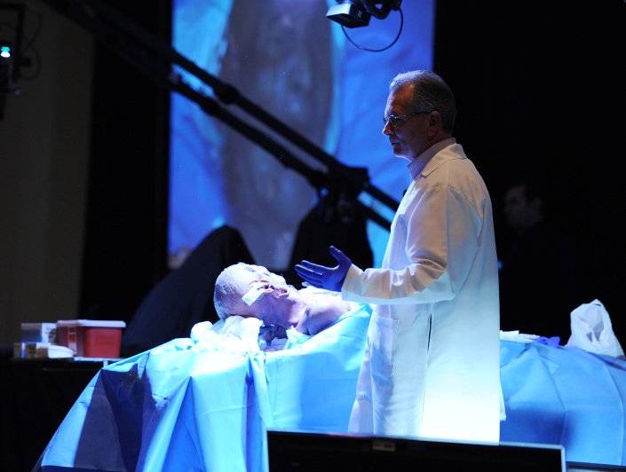 AADmember's tweet photo. "Live Demonstration: Head and Neck Anatomy – Cadaver Prosection" (C019) from 1-4pm in Room W415B #AAD17 https://t.co/ZDsxQ5Y1JK