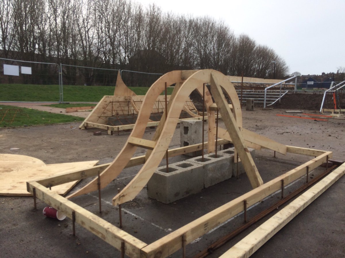 @Wheelscape are getting on with the build #lewesskatepark #Lewes should start seeing concrete been poured next week #skatepark