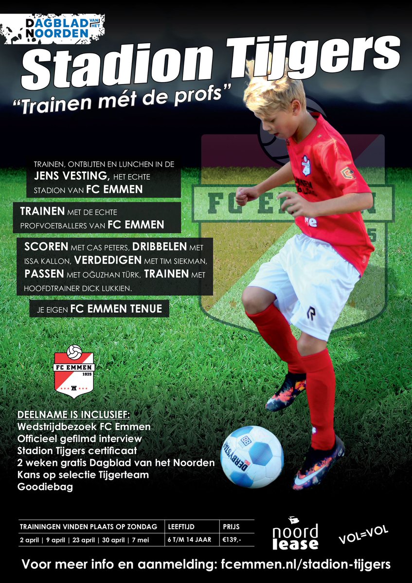 De DvhN Stadion Tijgers gaat weer beginnen! Word jij ook een Stadion Tijger? Geef je dan snel op!  fcemmen.nl/stadion-tijger… #levenalseenprof