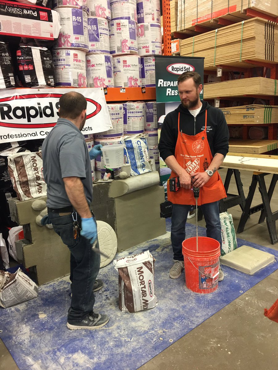 anbenner926's tweet photo. .::awesome countertop demo by rapid set! It was a hit!  Also homer was having a dance off with future employees from kids workshop!::. https://t.co/skENkaWX3L