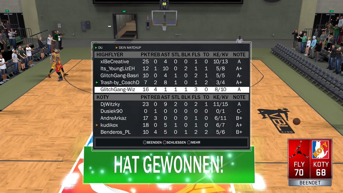 TrashByCoachD's tweet photo. Highflyers beat KOTY per game winner from xlbecreative #vbl_2k https://t.co/61IfKIYySD