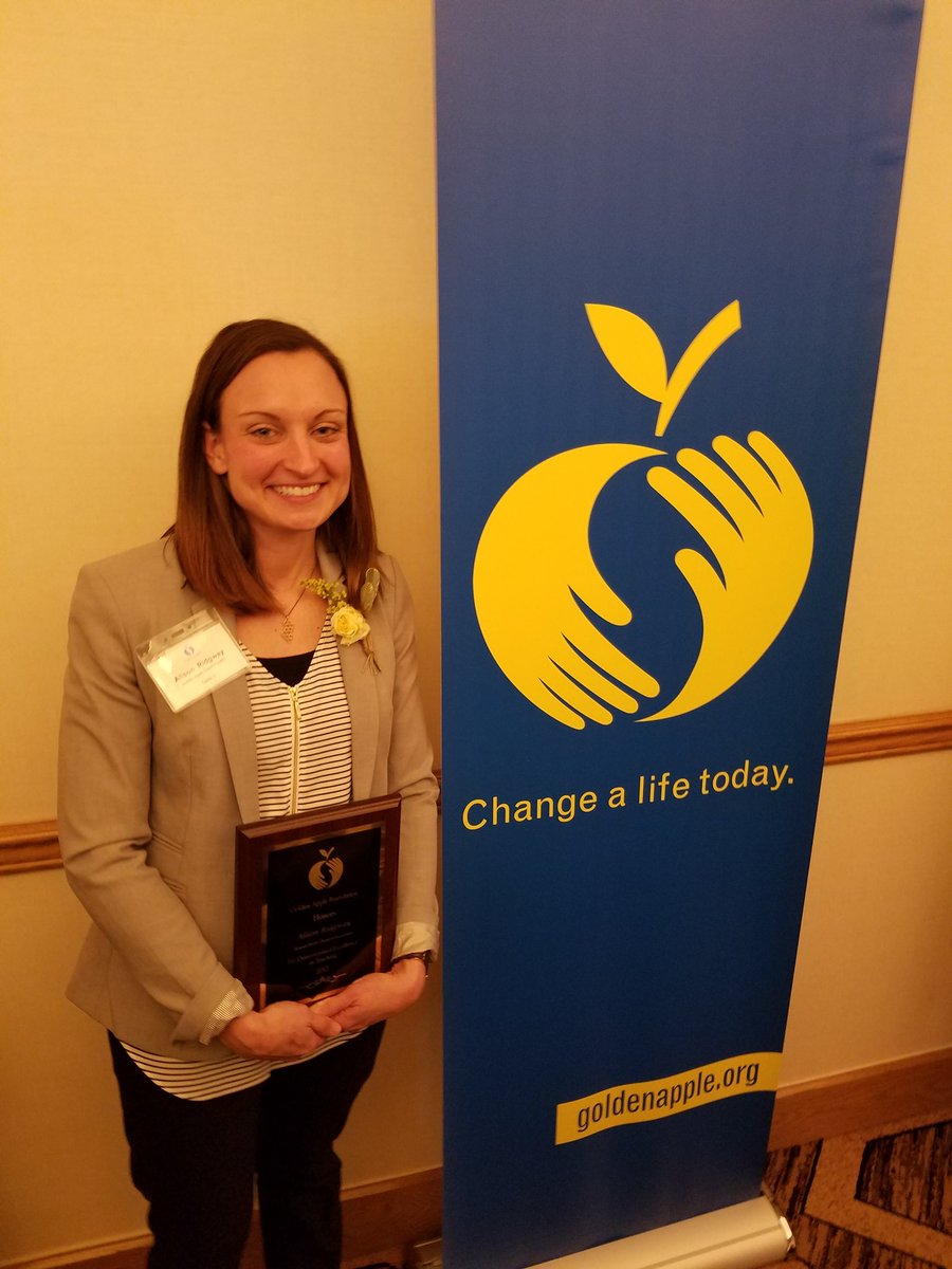 SkinnerNorth's tweet photo. Congratulations Ms. Ridgway and Dr. Netterstrom, Golden Apple and Golden award finalists! #teachgolden https://t.co/lQ92zsQXUa