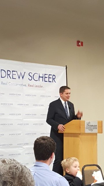 AndrewScheer's tweet photo. Wow! Over 200 people came out for our campaign's event in Saskatoon! Thank you! https://t.co/lsjZHgnYOQ