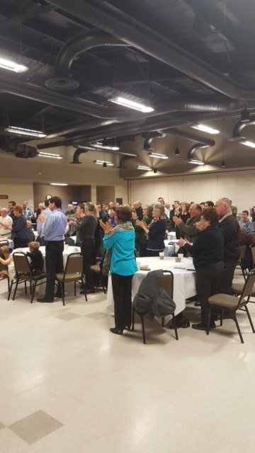 AndrewScheer's tweet photo. Wow! Over 200 people came out for our campaign's event in Saskatoon! Thank you! https://t.co/lsjZHgnYOQ