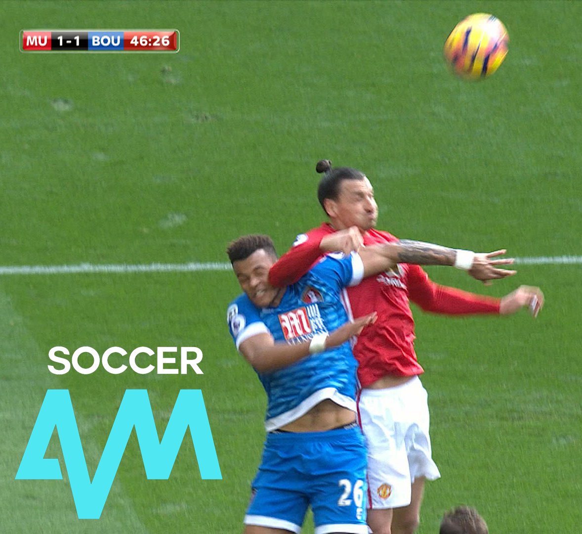Should THIS have been a red card? 
RT for yes
LIKE for no
#MANBOU #Zlatan #SoccerAM