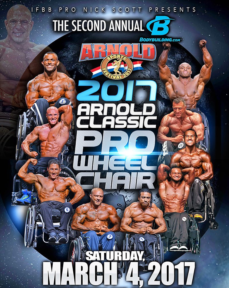 TheBeastWCBB's tweet photo. 12:30pm - 2:00pm EST LIVE The @Bodybuildingcom 2017 Arnold Classic Pro Wheelchair - https://t.co/fMn95ld4lg @ArnoldSports #ASFPrep2017 https://t.co/zhAyj3H2kA
