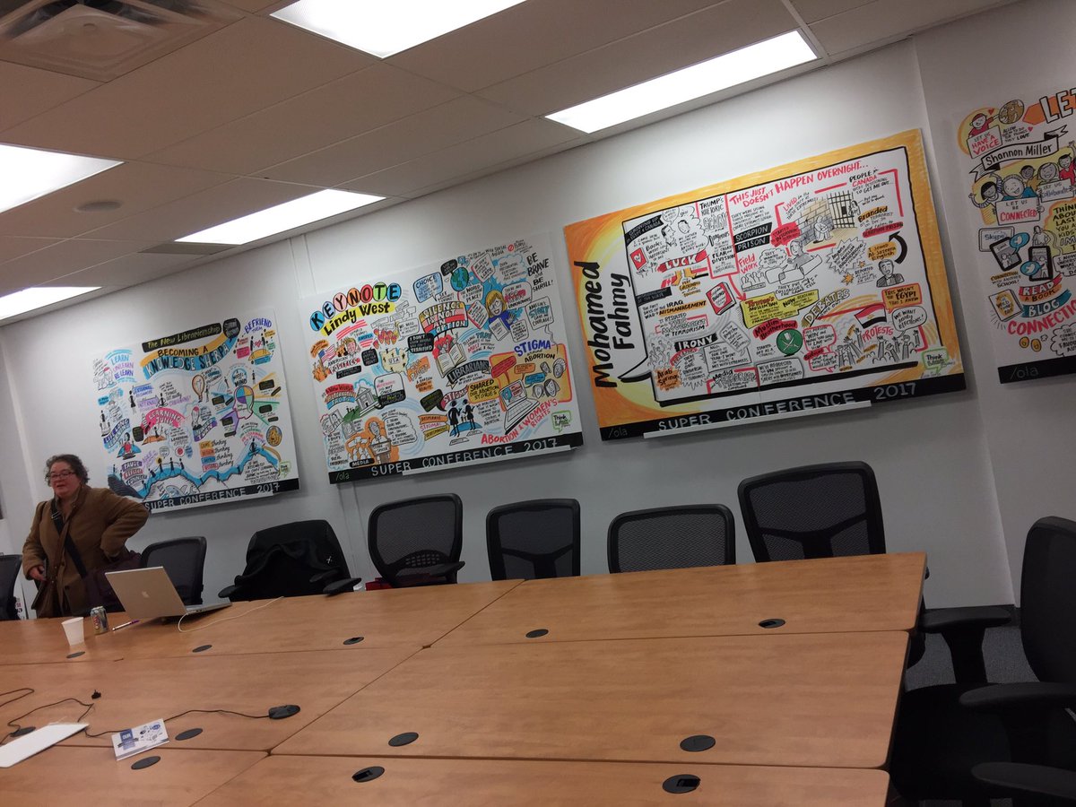 Lawler's tweet image. @ThinkLink Look what I found in our OLA conference room this morning! Love reflecting on amazing learning @ SuperConference! @oslacouncil