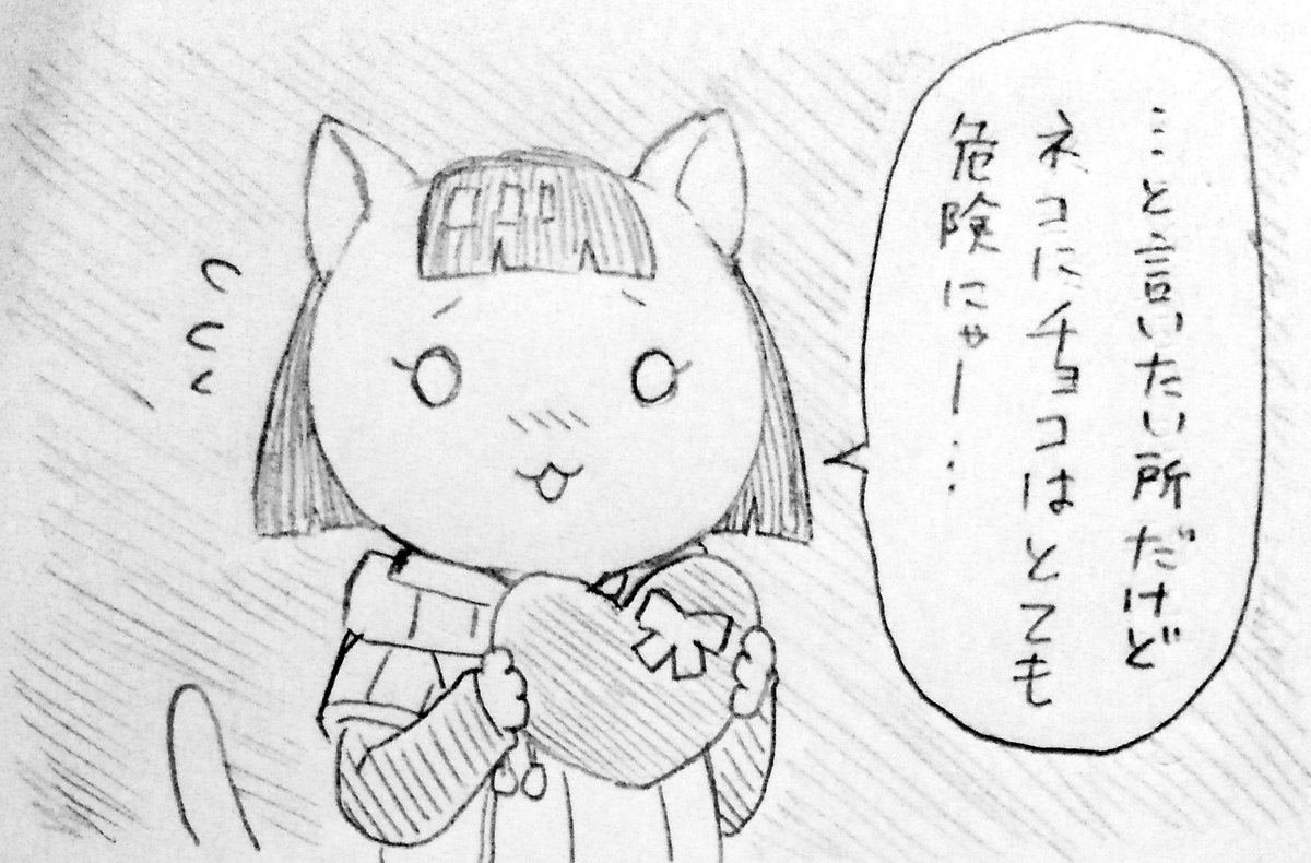 もう三月なのに、今更バレンタインと猫の日ラクガキ(ナルヒナ) 