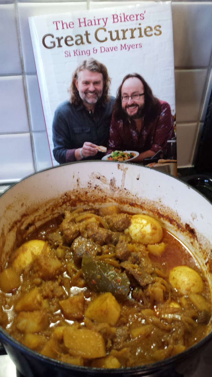 GraemeGillmore's tweet photo. @HairyBikers .Keep returning to your Lamb Vindaloo its delicious 😊 oh i popped some boiled eggs in at the end. Cheers https://t.co/bRVFxryyLa