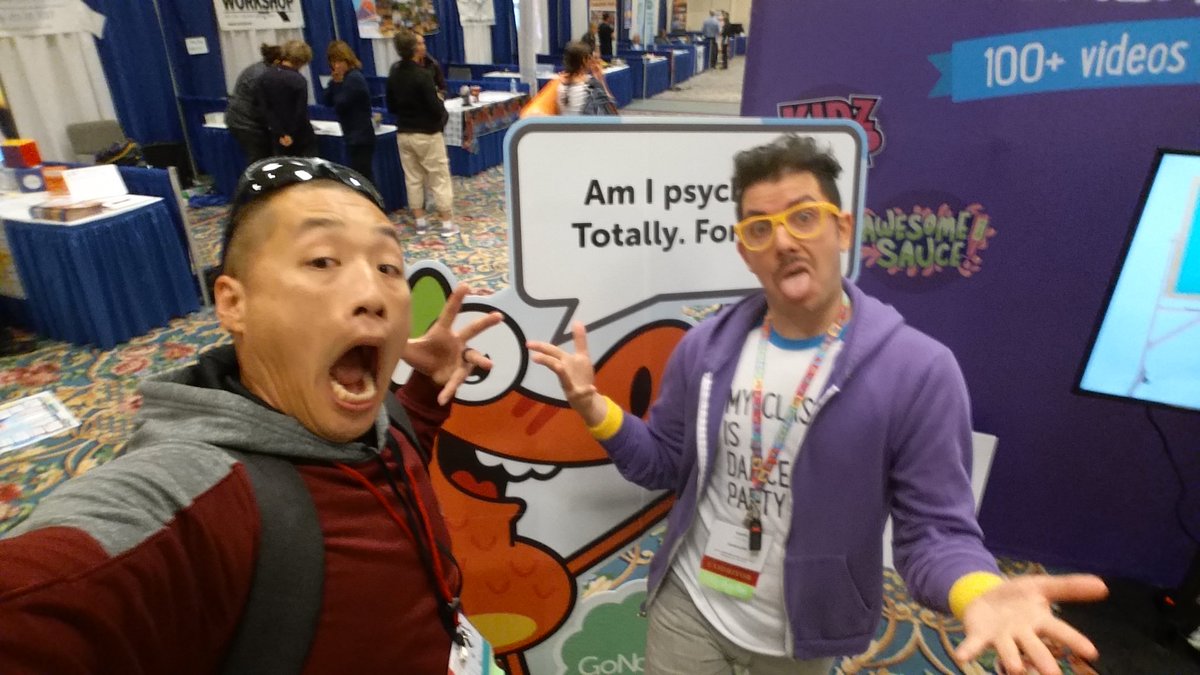 pewithmrt's tweet photo. Look who I ran into at #cahperd17. #physed4life https://t.co/csWLnVi1wJ