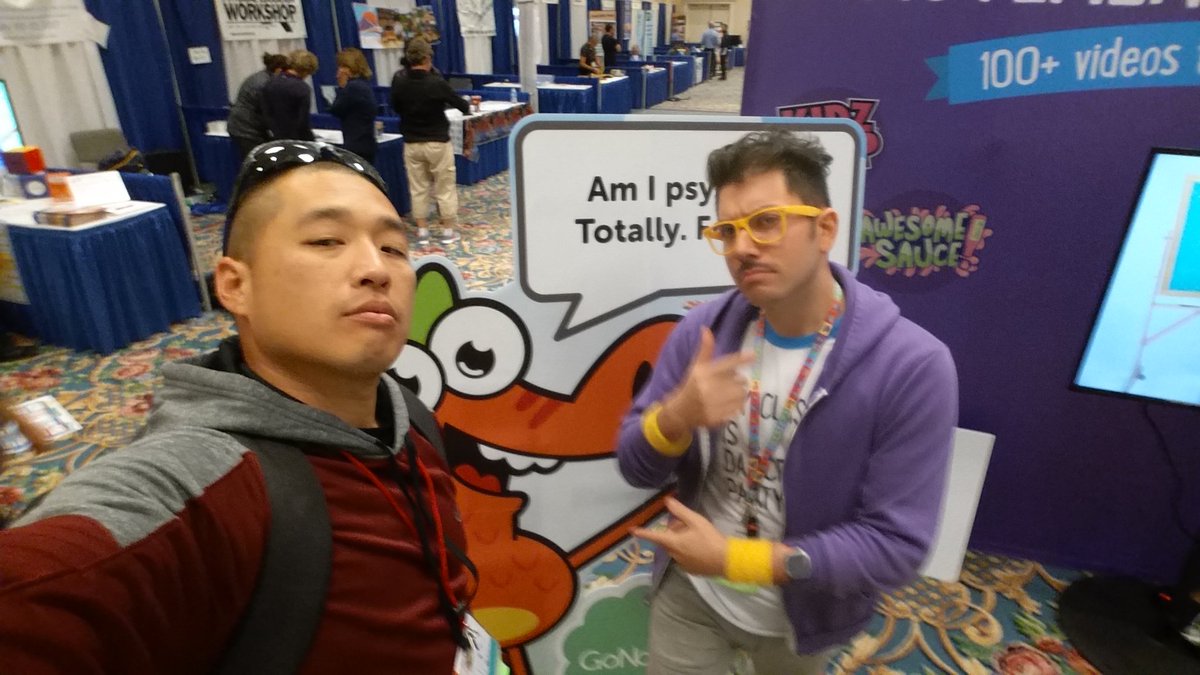 pewithmrt's tweet photo. Look who I ran into at #cahperd17. #physed4life https://t.co/csWLnVi1wJ