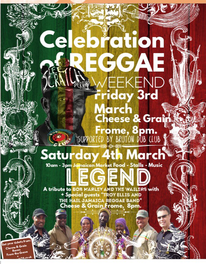 Thanks for all of your support, we've crept up to nearly #500followers and didn't realise!  Let's celebrate tonight with some #Frome Reggae!