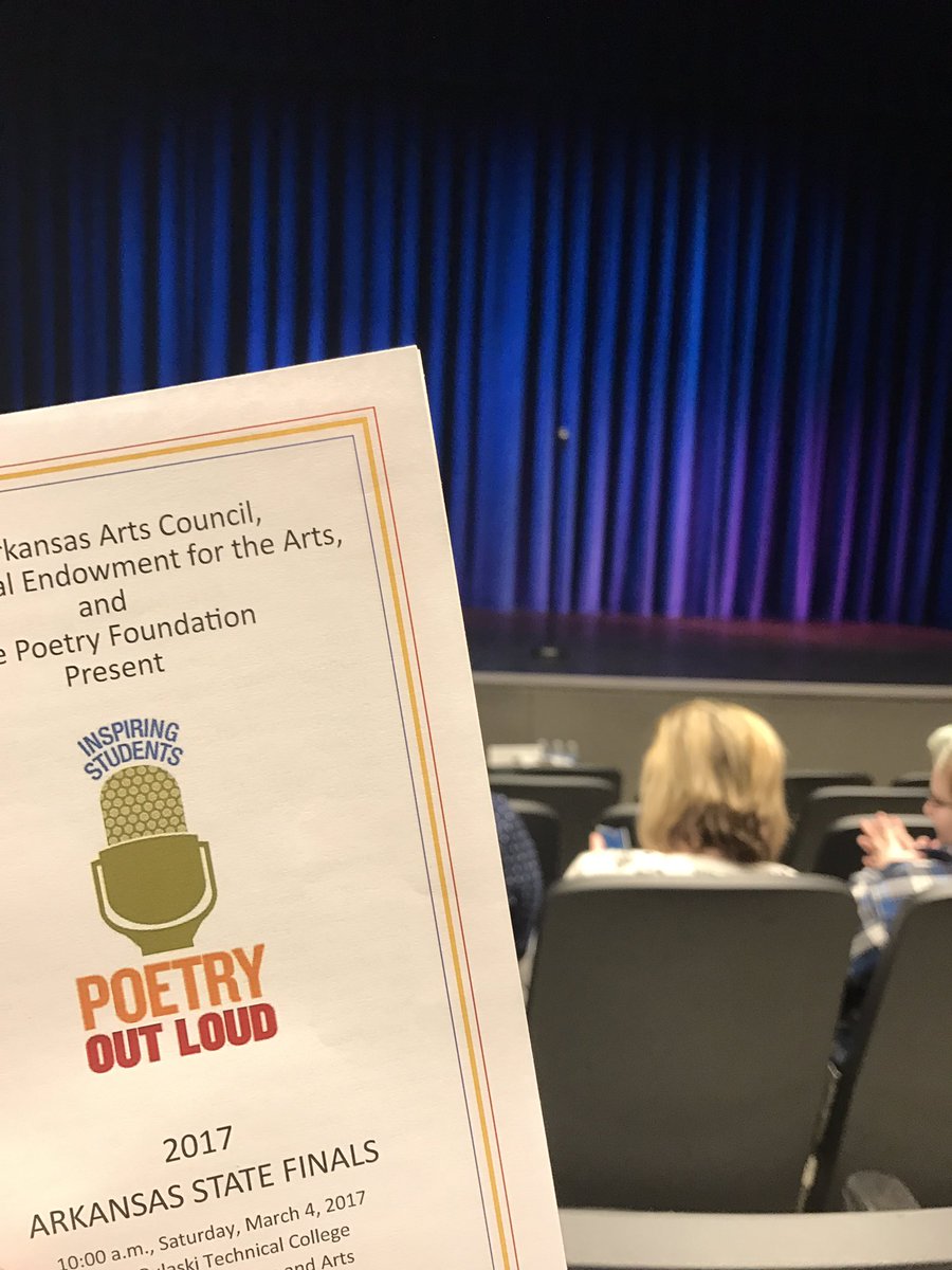 Getting ready to support Truth at the Poetry Out Loud State Finals! #poetryoutloudAR @eStemCEO