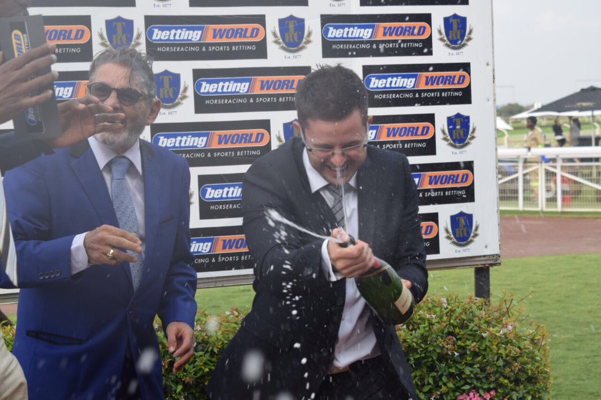 RacingGuru's tweet photo. Matt De Kock and connections celebrating Janoobi's Guineas win and Mike's 3000th winner #MDK3000 #ItsARush https://t.co/LAzkhY0nSQ