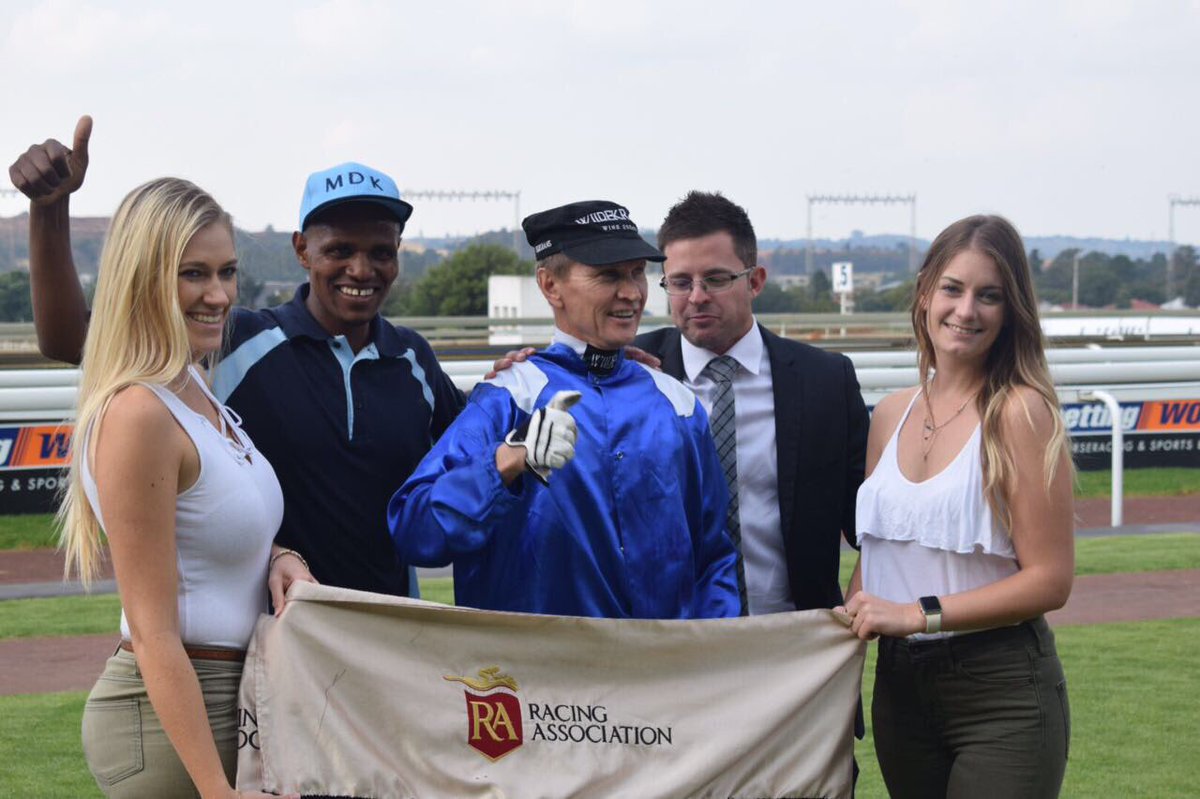 RacingGuru's tweet photo. Matt De Kock and connections celebrating Janoobi's Guineas win and Mike's 3000th winner #MDK3000 #ItsARush https://t.co/LAzkhY0nSQ
