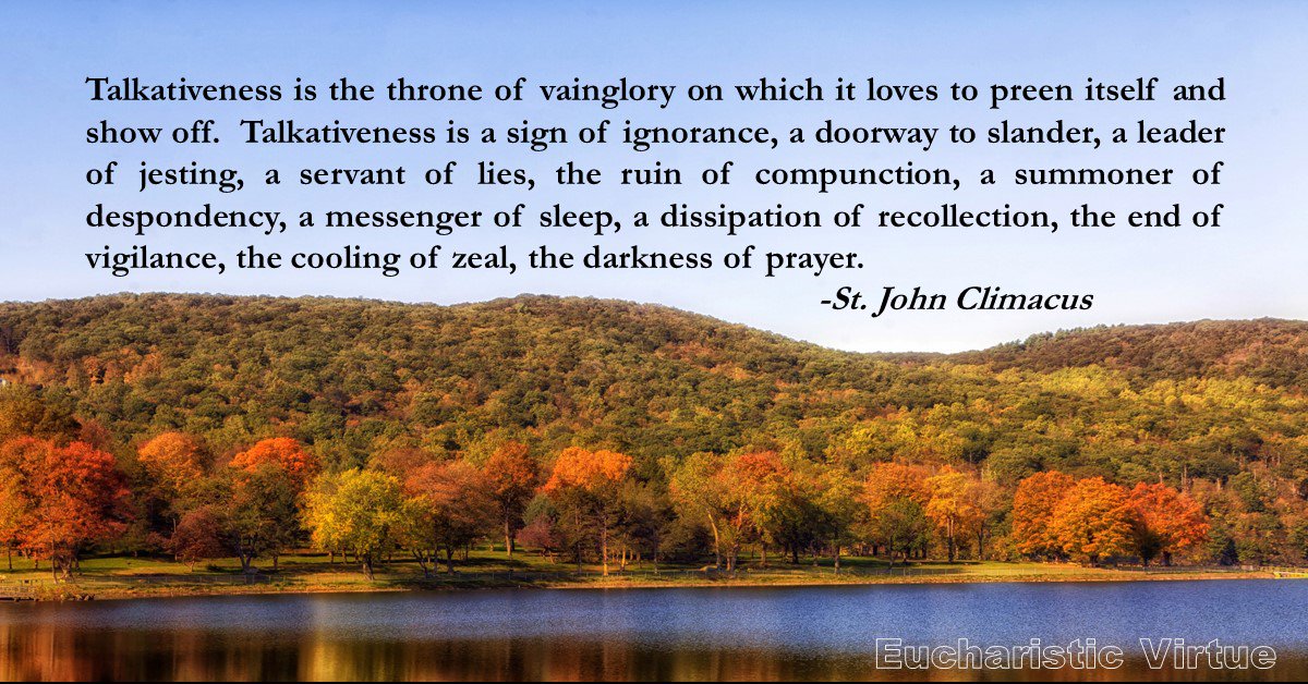 EucharistVirtue's tweet photo. #talkativeness
#StJohnClimacus https://t.co/XtZrIQhHE5