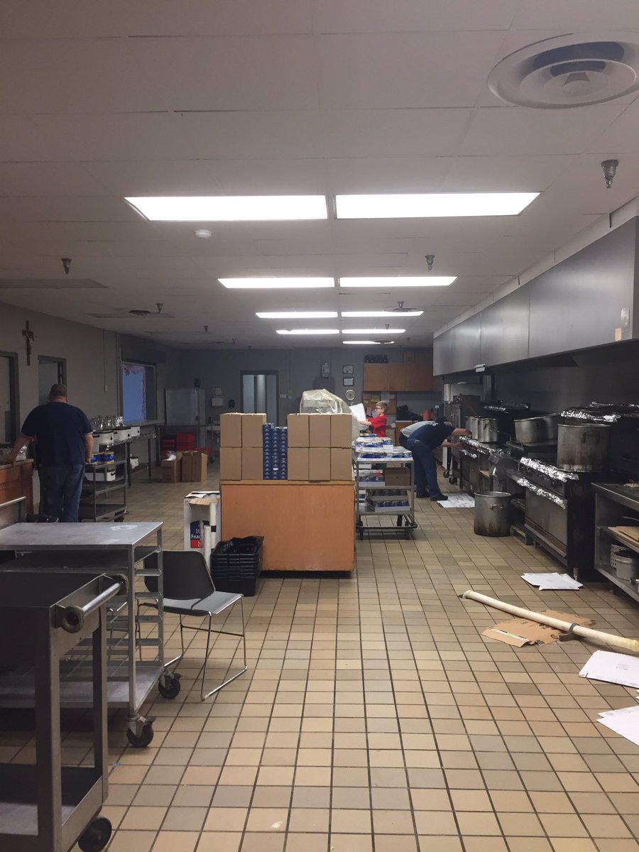 The early crew getting the meatballs, sauce and pasta ready. Come down and let us cook your dinner tonight. $5 per person.