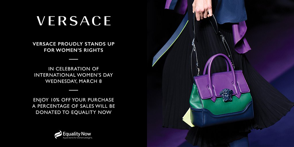 Join <a href="/Versace/">VERSACE</a> March 8th as they stand up for Women's Rights with <a href="/equalitynow/">Equality Now</a>! #WomensRights #IWD #TysonsGalleria #EqualityNow #Versace
