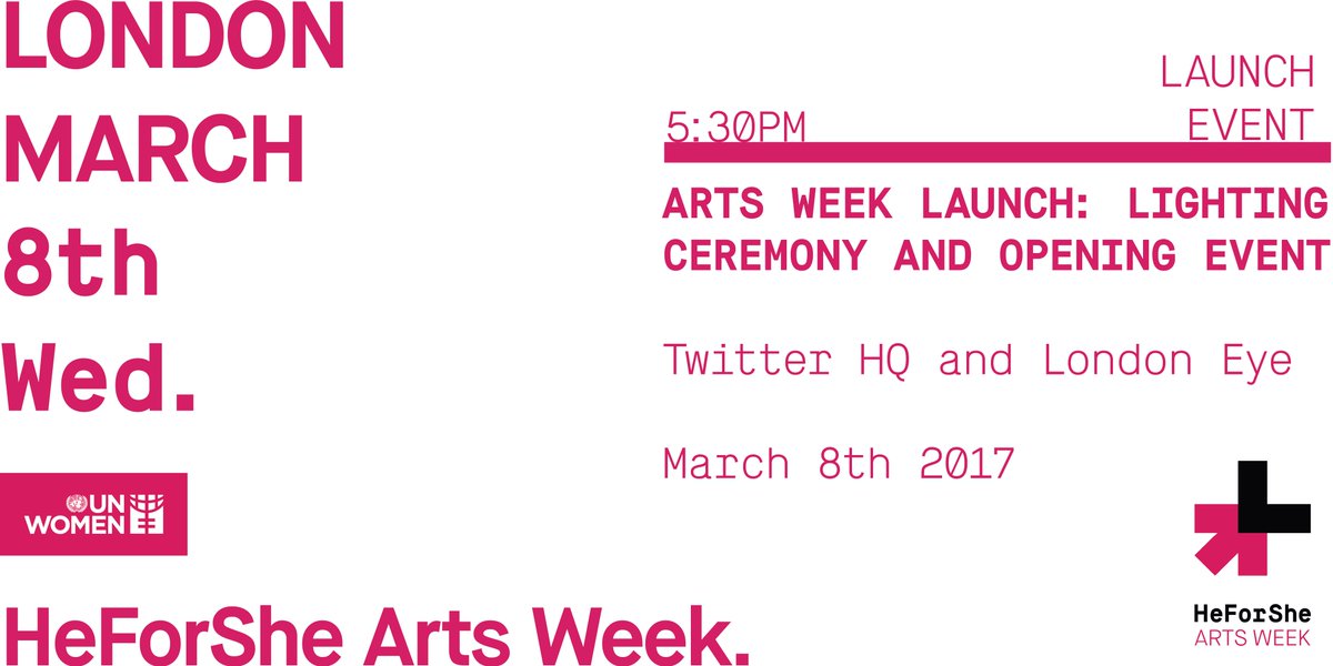 HeForShe's tweet photo. Shout out to @GillianA who will be lighting @TheLondonEye #HeForShe MAGENTA in support of #GenderEquality &amp; #HeForShe #ArtsWeek on #IWD2017! https://t.co/DlKPpsogTD