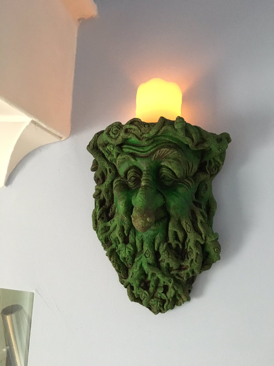 AlbionStuff's tweet photo. Love our new addition - guarding the stairs. #greenman https://t.co/njmmy5pj70