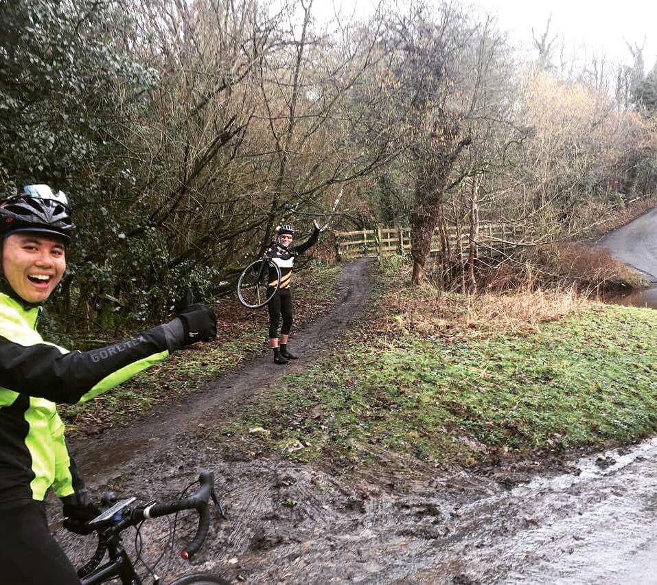 Was a bit wet out on today's A ride in to the Moors. This was not the only time we had to take the footbridge!