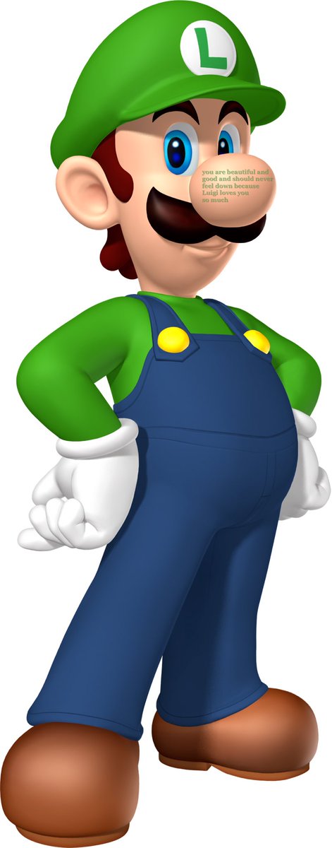 Zoom in to Luigi's nose