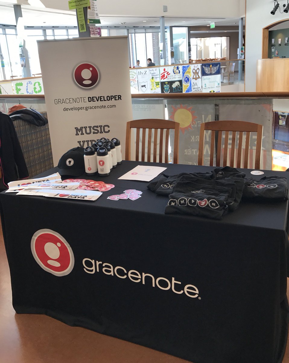 GracenoteDev's tweet photo. We're setting up @hackpotsdam. Come check out our APIs. https://t.co/CE54W15v2W