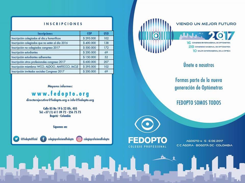 FedoptoBogota's tweet photo. Preparándonos para el XVI Congreso Internacional #ColFedopto #ColegiarseTieneSentido #2600MetrosMásCercaDelConocimiento https://t.co/D9UN36KKRi