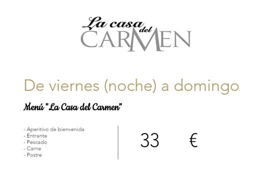 _casadelcarmen's tweet photo. Hoy puedes disfrutar de nuestro menú "La Casa del Carmen". Reservas en el 925 49 07 59 https://t.co/0KWT5f3zK2