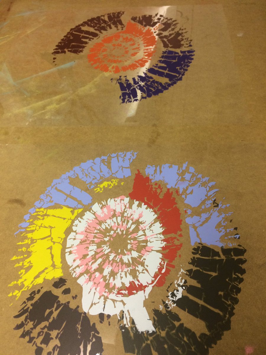 Screen print inspired by the fossil collection at The Etches Collection #purbeckartweeks #storiesfromdeepunder