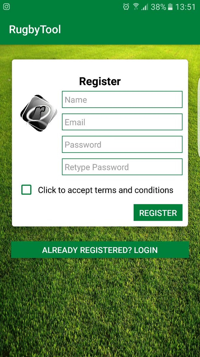 APP Registration page.