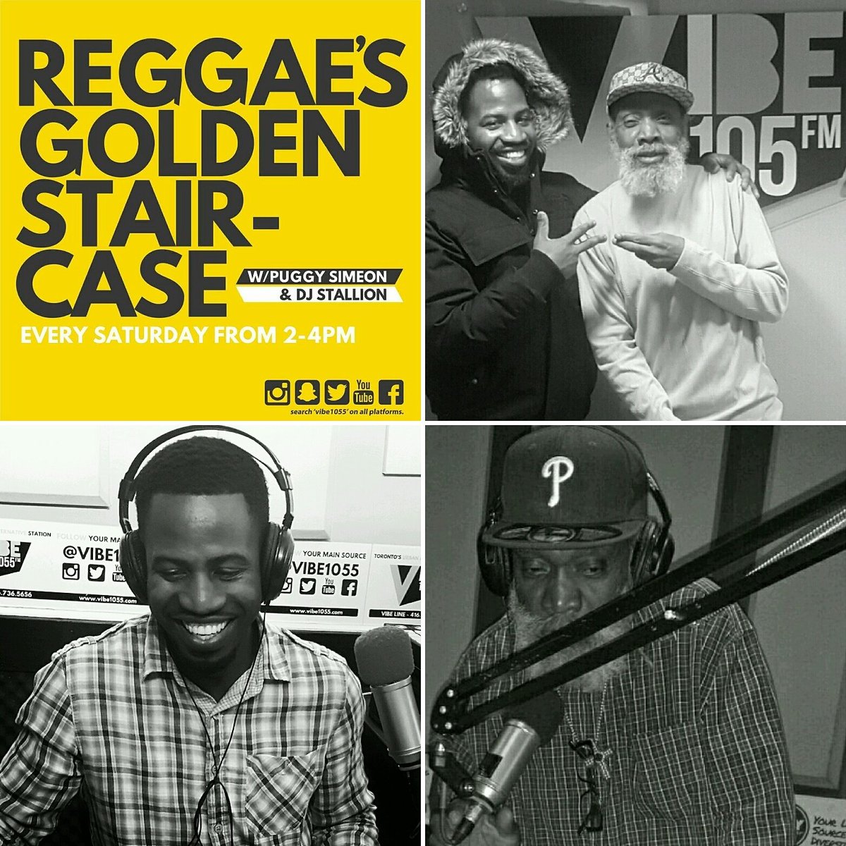 Tune in from 2-4 today and every Saturday for #ReggaesGoldenStaircase with hosts #PuggySimeon and #DJStallion