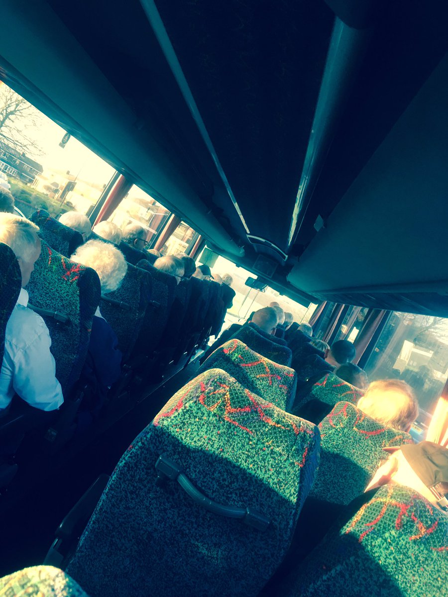 Full coach on the way down to #Redcar to #sing