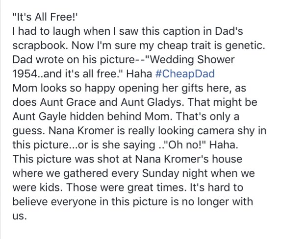 kromerpics's tweet photo. "It's all free!" Now I know I got my cheap trait from Dad. :) #CheapJack
(story on the 2nd picture) https://t.co/fxtTkZ43vb
