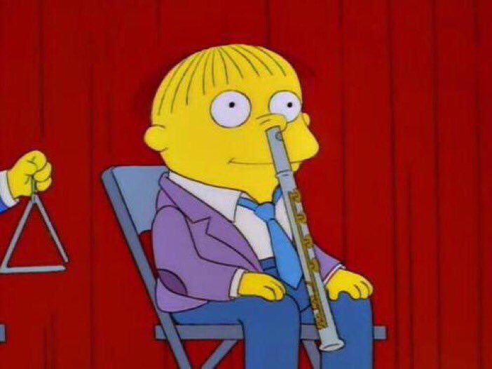 The Simpsons på Twitter: ""...and with a flute up his nose, Ralph Wiggum."  "That's some nice flutin', boy." https://t.co/bJf73l8XGc" / Twitter