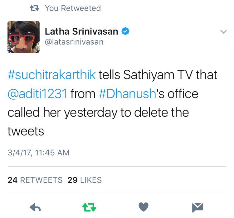 supersampangi's tweet photo. #ISupportSuchitra #isupportsuchi @suchitrakarthik shame on idiots threatening her https://t.co/G6okK9ukP4